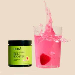 HUM Flatter Me Fiber GLP-1 Booster - 4oz Strawberry Lemon - New, Supports Gut Health & Weight Management
